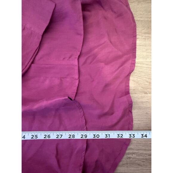 NWOT Millie Keaton Top in Plum Washed Silk Women’s Sz S - Picture 4 of 8